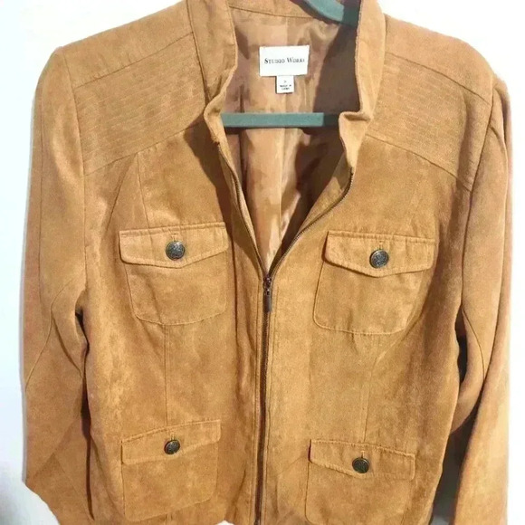 Studio Works Suede like jacket, size 16 - Picture 1 of 10